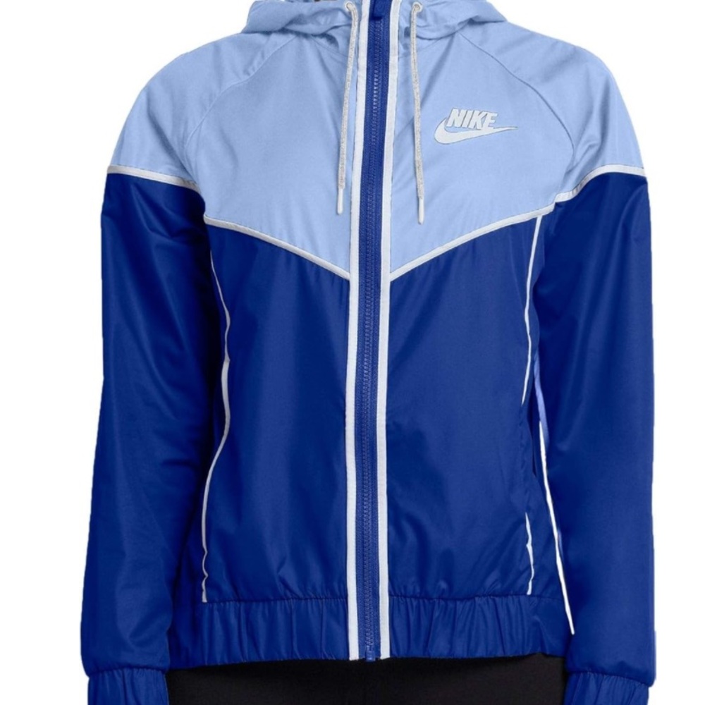 NWT Nike Sportswear Windrunner Jacket Royal, Royal Tint & White Women's Size XXL